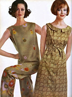 Fredrica trouser suit, Marimekko dress, 1965 fashion Fredrica trouser suit, Marimekko dress, 1965 fashion