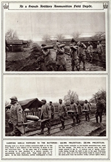 French artillery ammunition field depot 1917 French artillery ammunition field depot 1917