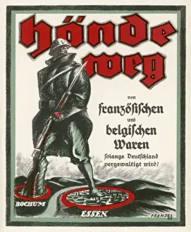 Prints of Germans warned off buying French and Belgian goods during the occupation Bochum Prints: French and Belgian Goods Print: Germans Warned Off