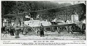 French biplane being guarded at Belfort, WW1 French biplane being guarded at Belfort, WW1