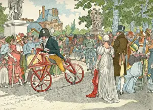 French Cycling History Prints: French Celerifere