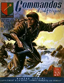 World War 2 Events Prints: French Commandos Land