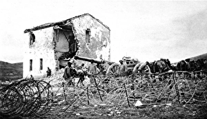 A French heavy-gun battery on the Macedonian border A French heavy-gun battery on the Macedonian border
