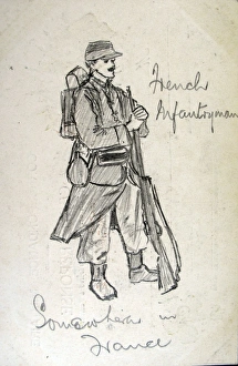French Infantryman Somewhere in France French Infantryman Somewhere in France