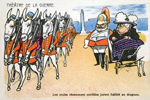 French satire on the Boer War - Victoria sending out Mules French satire on the Boer War - Victoria sending out Mules