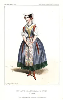 French soprano Anne Lavoye as Zerlina in La Sirene, 1844 French soprano Anne Lavoye as Zerlina in La Sirene, 1844