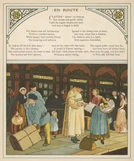 Vintage Railway Scene Prints: At a French Station