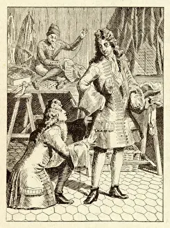 Historical Fashion Illustrations Prints: French Tailors C18Th