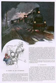 Vintage Rail Transport Prints: French Train & Driver
