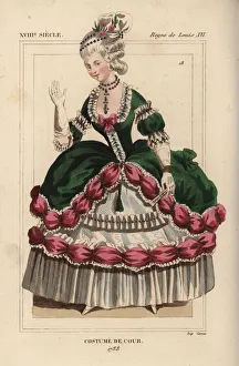 French woman in court costume called la Circassienne, 1788 French woman in court costume called la Circassienne, 1788