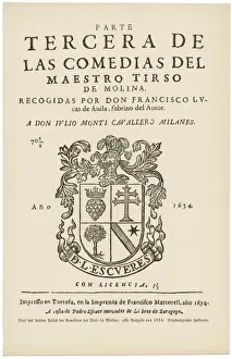 Spanish Literature Artwork Prints: Frontispiece / De Molina