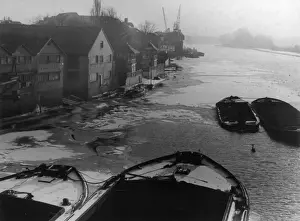 Frozen River Thames Print, Kingston-upon-Thames, 1940s