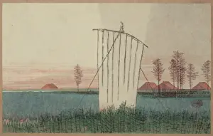 Early 20th Century Japanese Print of River Scene