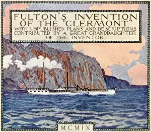Robert Fulton's Clermont Steamboat Print, 1807