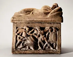 Ancient Italian Reliefs Prints: Funerary urn