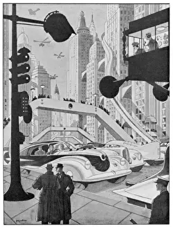 Street Scene From The Past Prints: Future Street Scene
