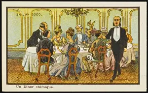 Futuristic Dinner Party Print