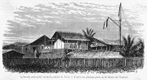 Historical Factory Images Prints: Gabon Trading Post