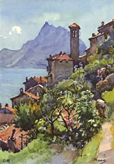 Gandria - northern shore of Lake Lugano, Switzerland Gandria - northern shore of Lake Lugano, Switzerland