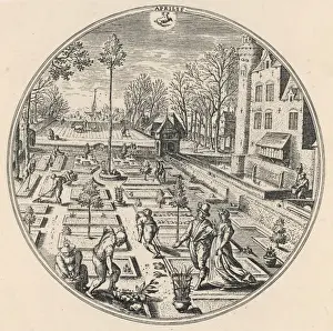 Formal Dutch Garden Print 1570