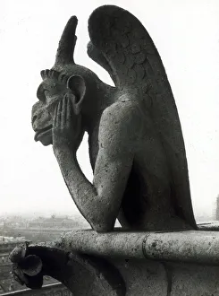Gargoyle on Notre Dame Cathedral, Paris, France Gargoyle on Notre Dame Cathedral, Paris, France