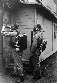 World War Two Historical Images Prints: Gas Attack Drill