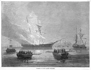 American Revolution Era Prints: The Gaspee Burnt