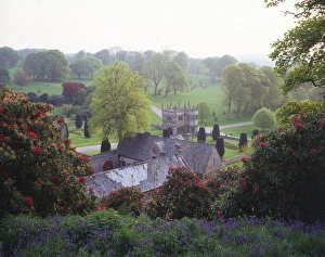 Gatehouse in mist, Lanhydrock House, Cornwall Gatehouse in mist, Lanhydrock House, Cornwall