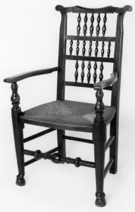 Reference Print of Ash Triple-row Spindle-back Armchair c. 1818