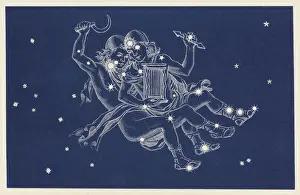 Star Chart Prints: Gemini Constellation Print