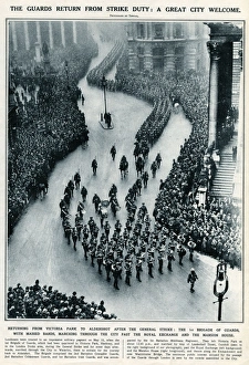 The General Strike - Guards return from duty 1926 The General Strike - Guards return from duty 1926