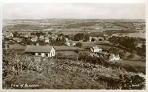 General View Print, Blagdon and Mendip Hills, Somerset