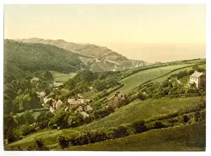 Picturesque English Villages Prints: General view, Lee (Devon), England