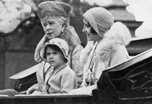 Queen Elizabeth II Childhood Prints: Three generations of royalty