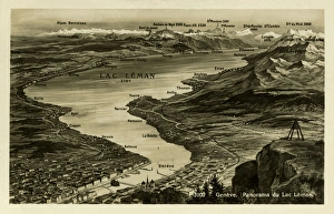 Geneva, Switzerland - Panorama of Lac Leman Geneva, Switzerland - Panorama of Lac Leman