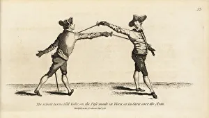 Gentleman fencer in the whole turn called Volte Gentleman fencer in the whole turn called Volte
