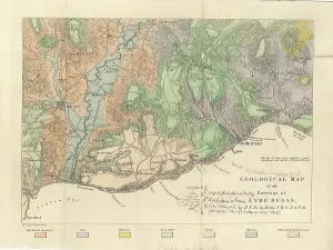 Geological Map Prints: Geological Map Print of Lyme Regis Environs