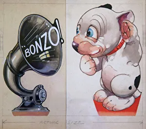 George Ernest Studdy, Bonzo with loudspeaker George Ernest Studdy, Bonzo with loudspeaker
