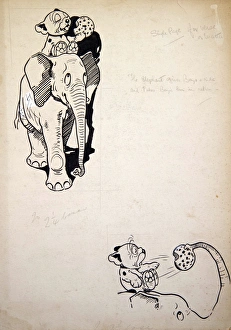 George Ernest Studdy, Bonzo rides an elephant George Ernest Studdy, Bonzo rides an elephant