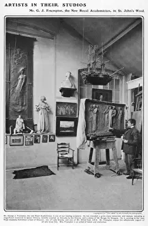 Sir George Frampton in Studio Print
