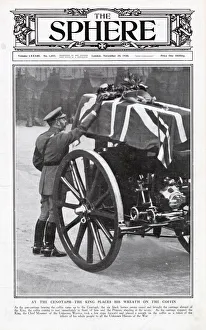 George V putting wreath on Unknown Warriors coffin 1920 George V putting wreath on Unknown Warriors coffin 1920