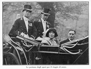 The Queen Mother Prints: George VI and Elizabeth, Duke and Duchess of York, Carriage Ride Print