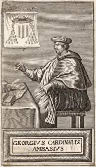 Georges D Amboise Print: Seated Cardinal-Archbishop
