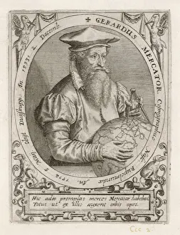 Gerardus Mercator Print - Flemish Cartographer Engraving