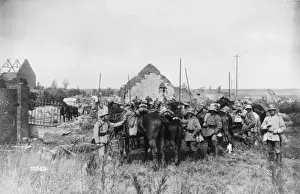 WWI German Cavalry Print in Hendicourt, France