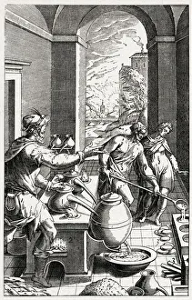 German Chemist (or Alchemist!) and his assistants German Chemist (or Alchemist!) and his assistants