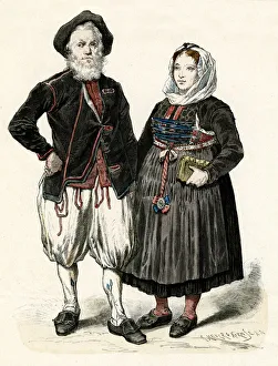 German couple from Freiburg in costume German couple from Freiburg in costume