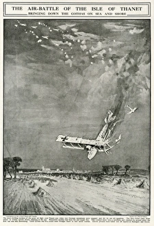 German Gotha plane brought down over Thanet, WW1 German Gotha plane brought down over Thanet, WW1