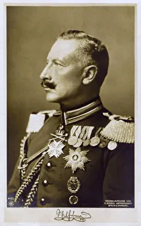 German Kaiser Wilhelm II with signature German Kaiser Wilhelm II with signature