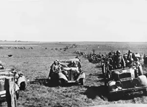 World War 2 Historical Images Prints: German motorised column